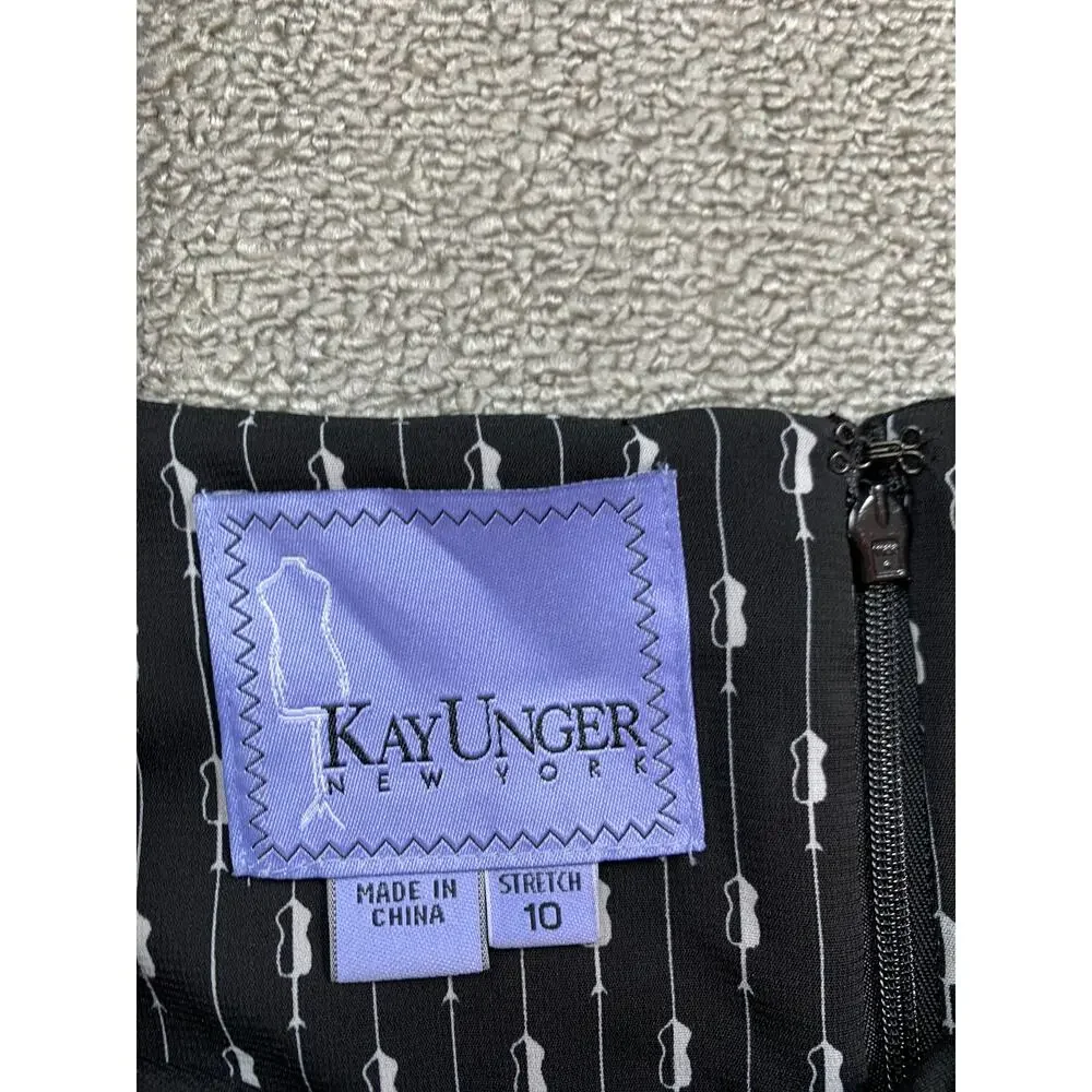 Kay Unger Dress A line Mini Classic‎ Cocktail Black Size 10